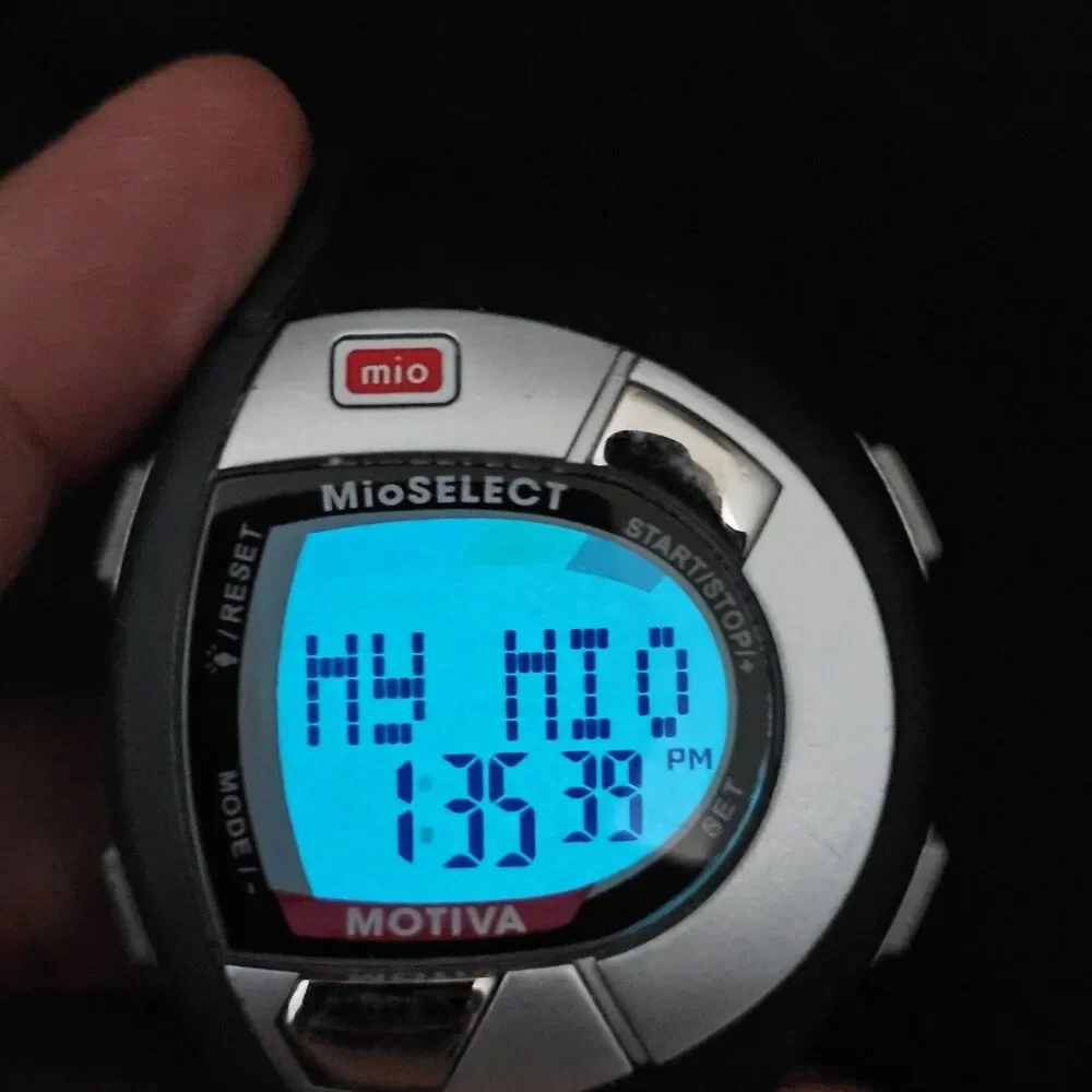MIO Motiva Heart Rate Monitor Unisex‎ Watch 45MM Black Gray Bands New Battery